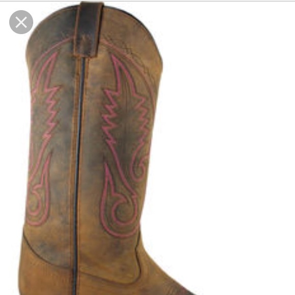 Smoky Mountain Taos Boot Brown Pink Stitching - Picture 3 of 3